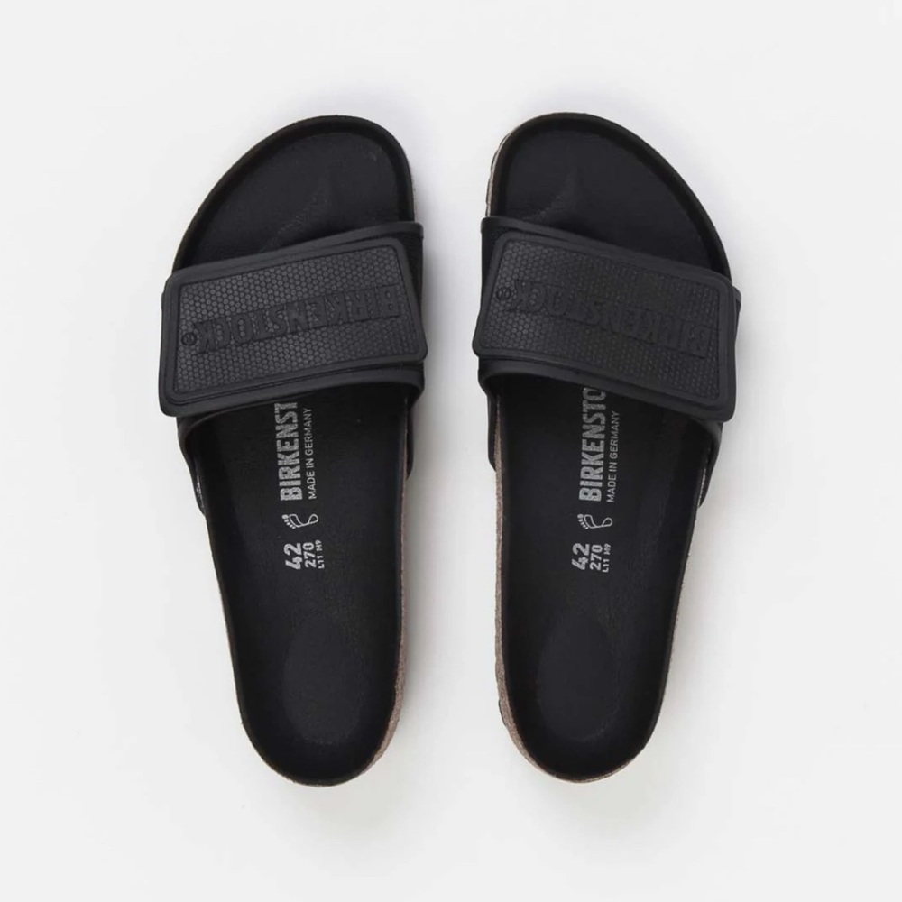 ISO Birkenstock Tema Black or White or Grey Slide Sandals